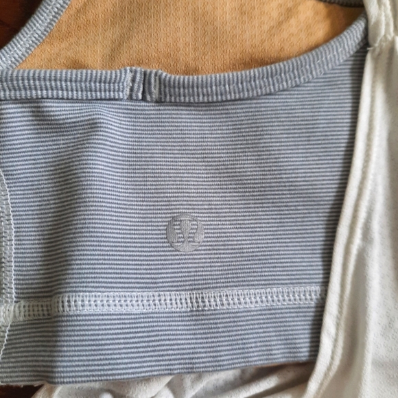 Lululemon No Limits Tank, Size 4, White/Wee Stripe White Fossil - Picture 7 of 12